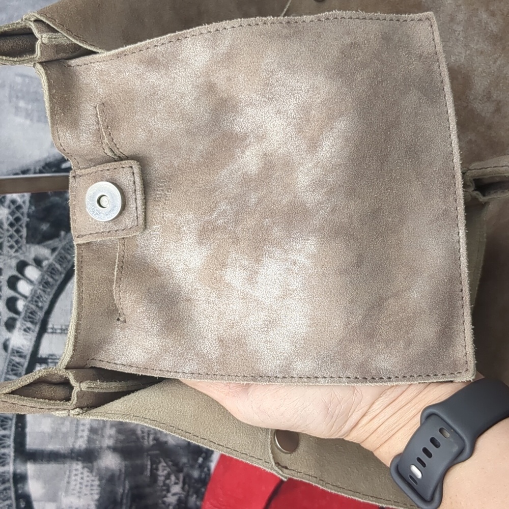 Hammitt Oliver Suede Grommet Stud Pewter/Metallic Tote Bag - Picture 10 of 15